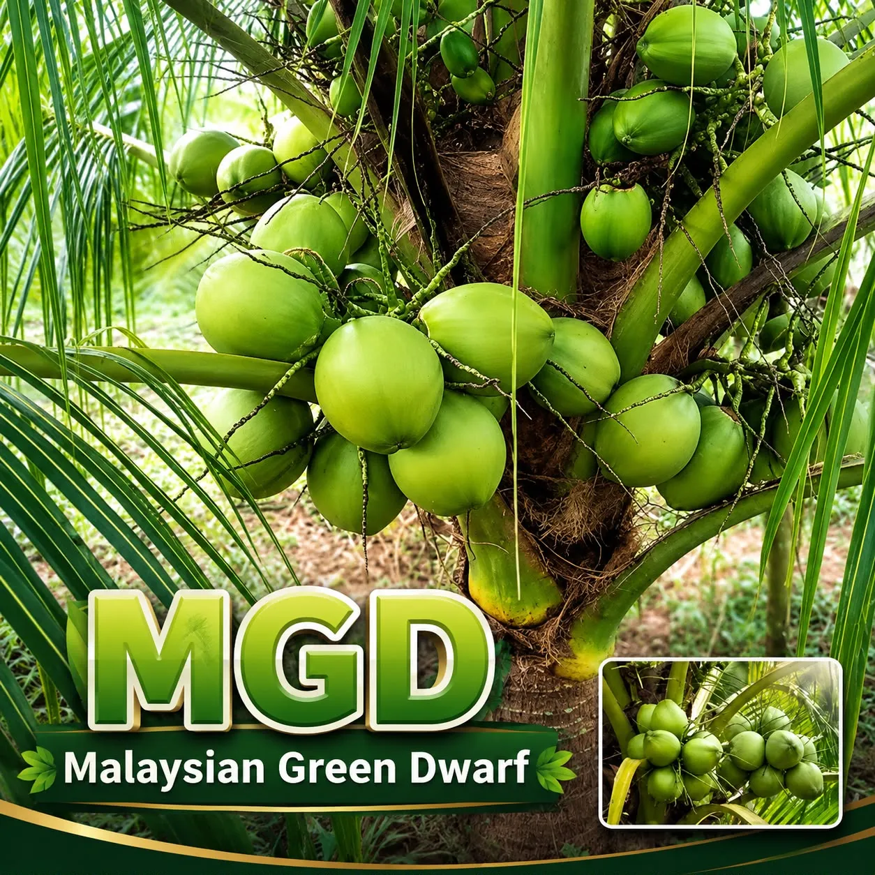 MGD Coconut (மலேசியன் பச்சை குட்டை தென்னை)